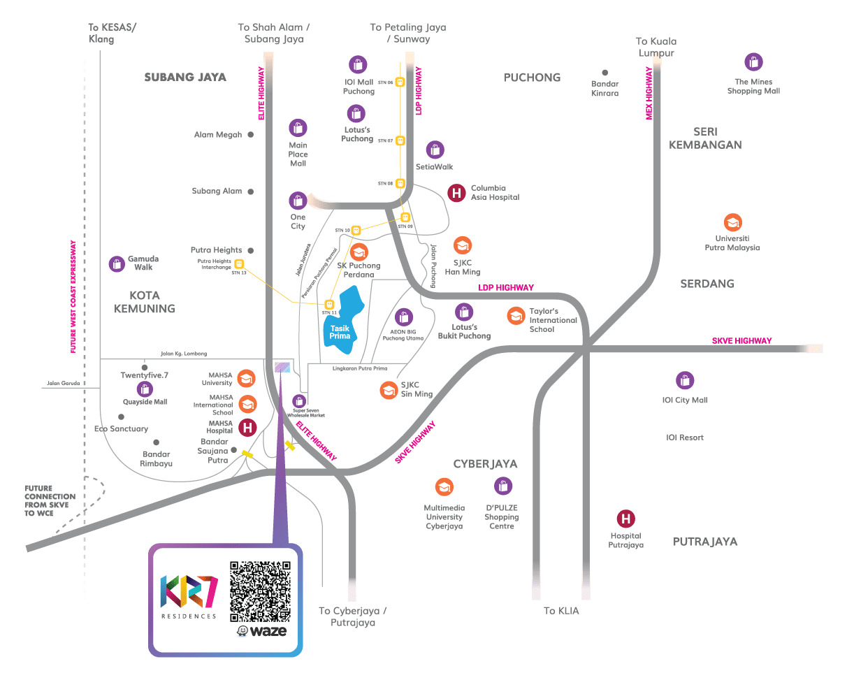 KR7 Residences Location Map